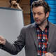 Illustration for article titled iComedy Bang! Bang!/i: “Michael Sheen Wears A Plaid Button Down And Grey Blazer”